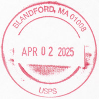 US Post Office Blanford, Massachusetts