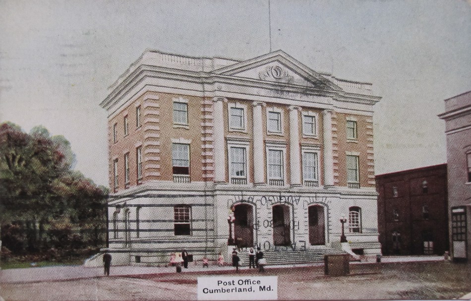 Cumberland, Maryland Post Office Post Card