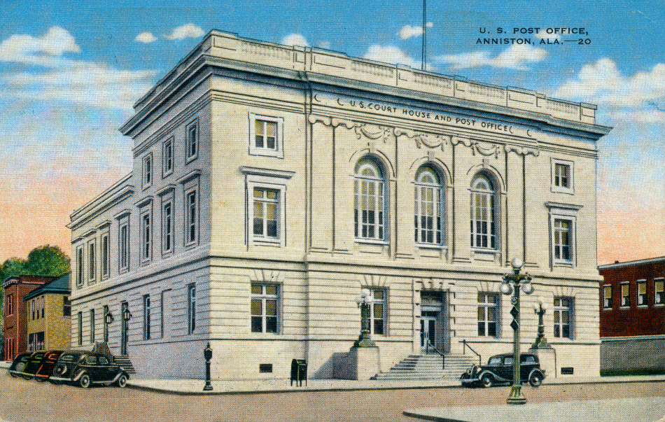 Anniston, Alabama Post Office Post Card