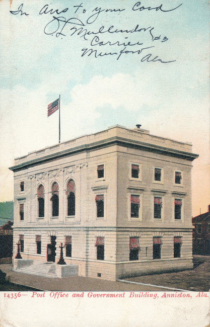 Anniston, Alabama Post Office Post Card