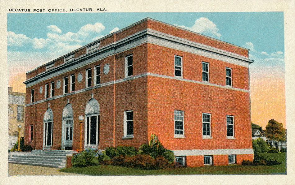 Decatur, Alabama Post Office Post Card