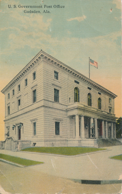 Gadsden, Alabama Post Office Post Card