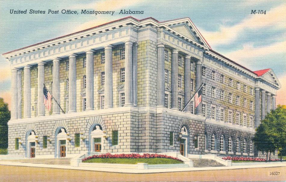 Montgomery, Alabama Post Office Post Card