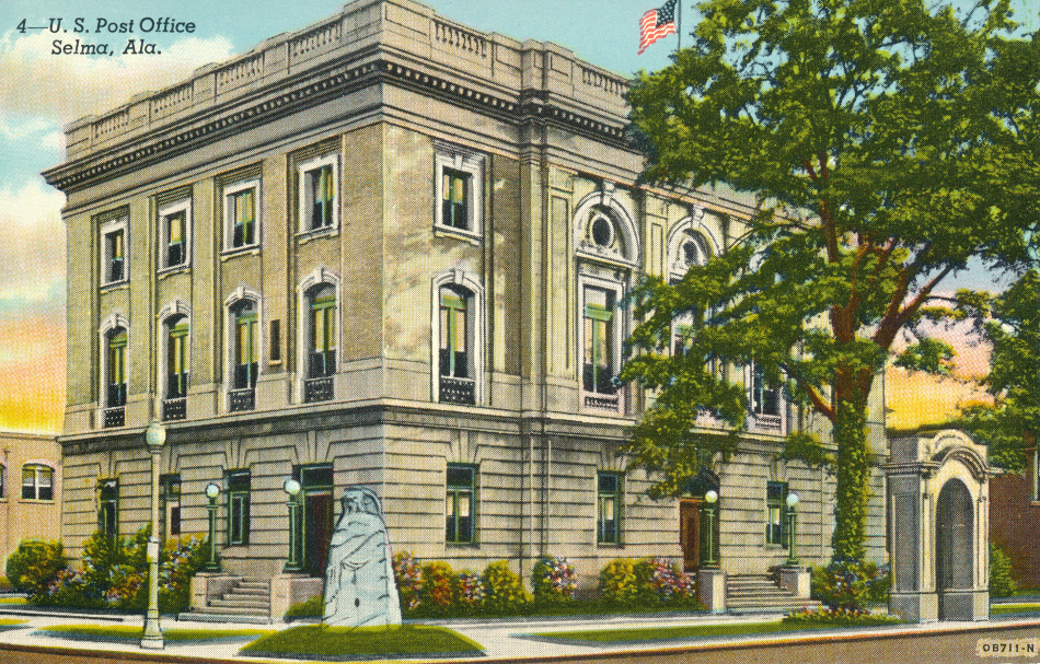 Selma, Alabama Post Office Post Card