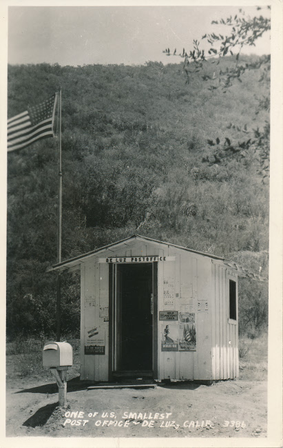 De Luz, California Post Office Post Card