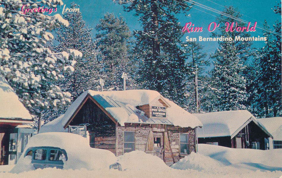 Fawnskin, California Post Office Post Card