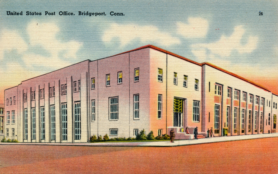 Bridgeport, Connecticut Post Office Post Card