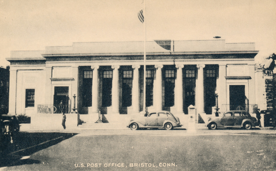 Bristol, Connecticut Post Office Post Card