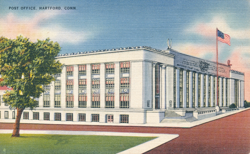 Hartford, Connecticut Post Office Post Card
