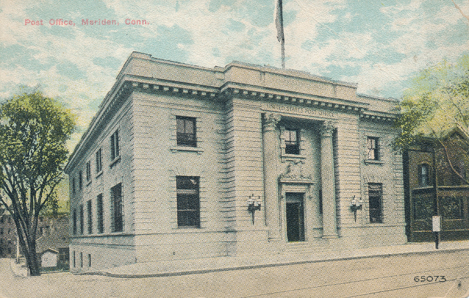 Meriden, Connecticut Post Office Post Card
