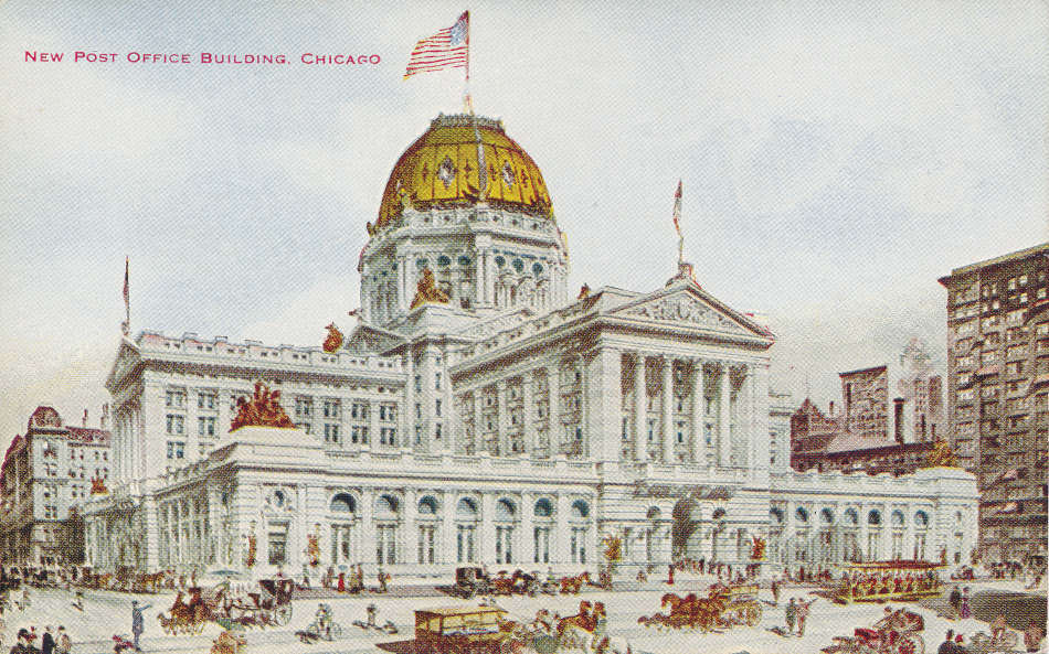 Chicago, Illinois Post Office Post Card