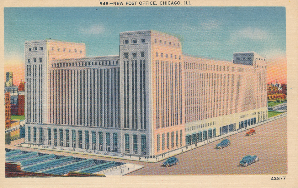 Chicago, Illinois Post Office Post Card