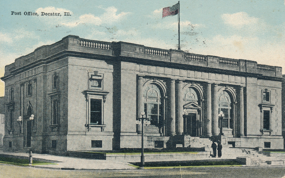 Decatur, Illinois Post Office Post Card