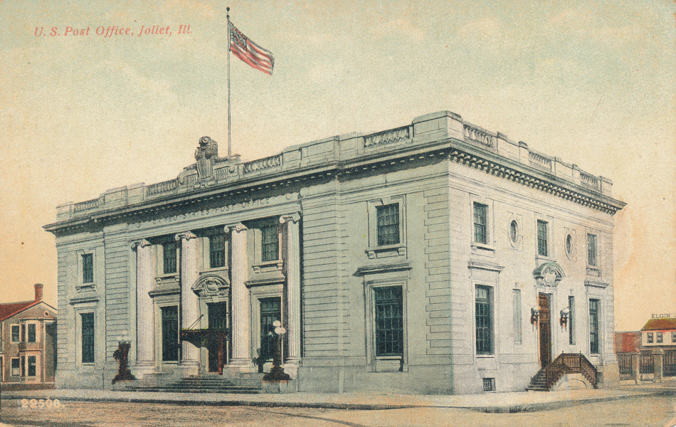 Joilet, Illinois Post Office Post Card