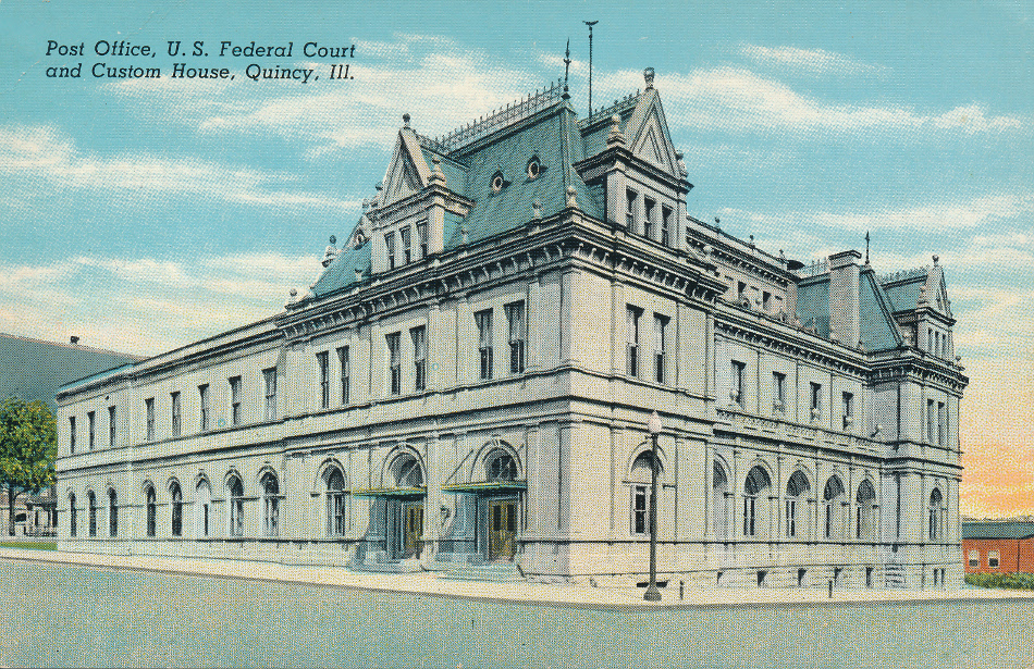 Quincy, Illinois Post Office Post Card