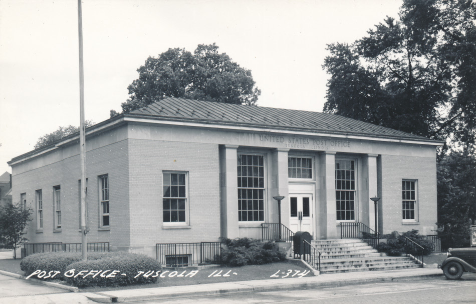 Tuscola, Illinois Post Office Post Card