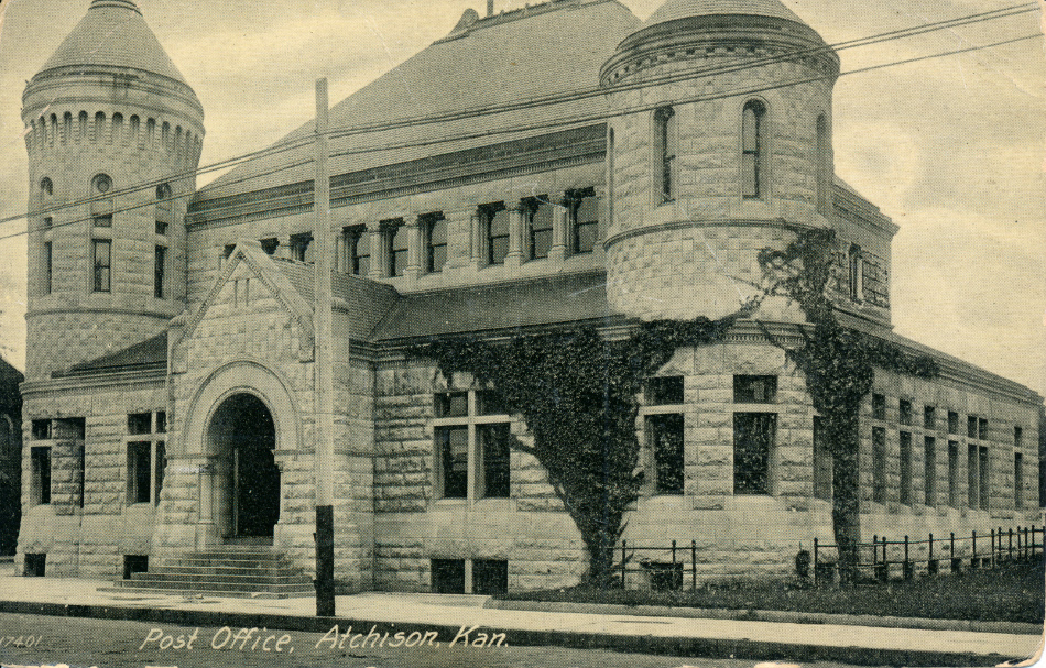 Atchison, Kansas Post Office Post Card