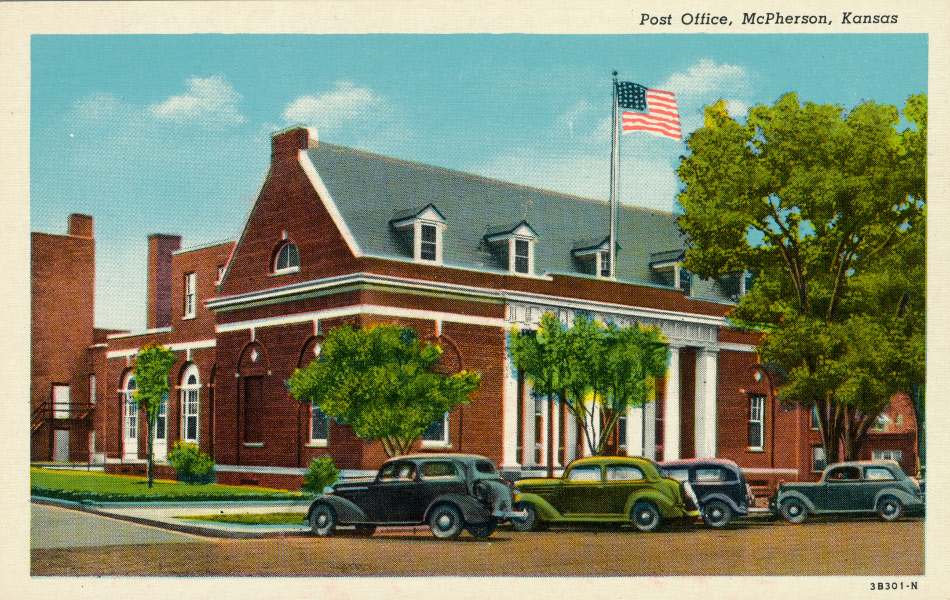 McPherson, Kansas Post Office Post Card