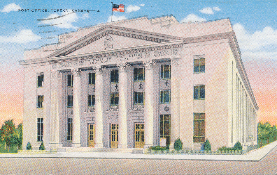 Topeka, Kansas Post Office Post Card