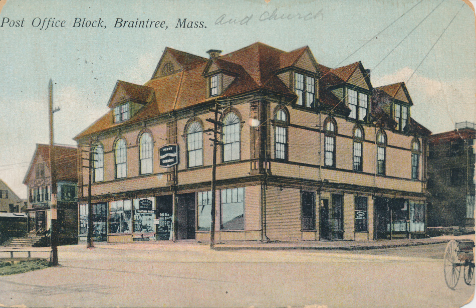 Braintree, Massachusetts Post Office Post Card