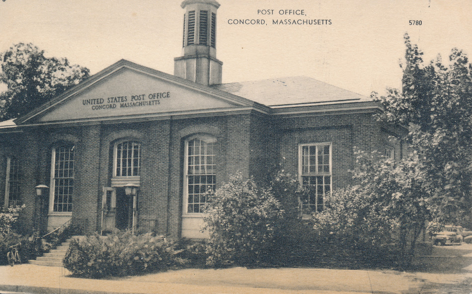 Concord, Massachusetts Post Office Post Card