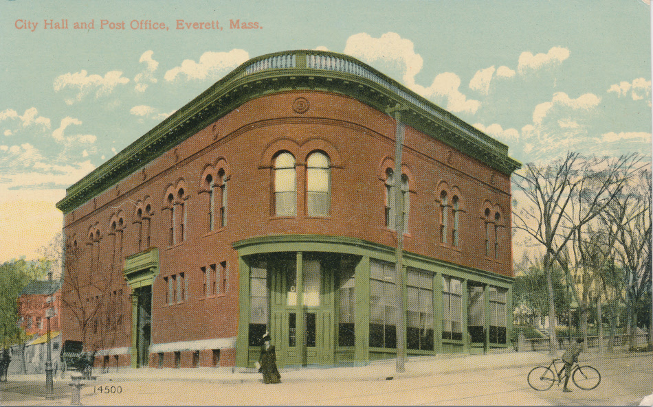Everette Massachusetts Post Office Post Card