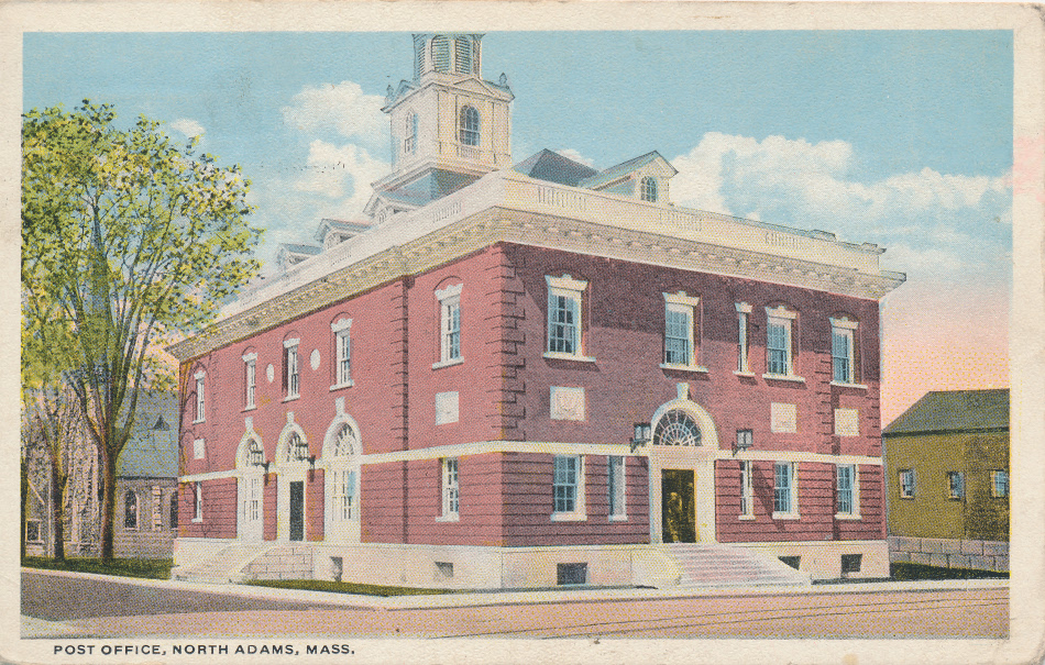 North Adams, Massachusetts Post Office Post Card