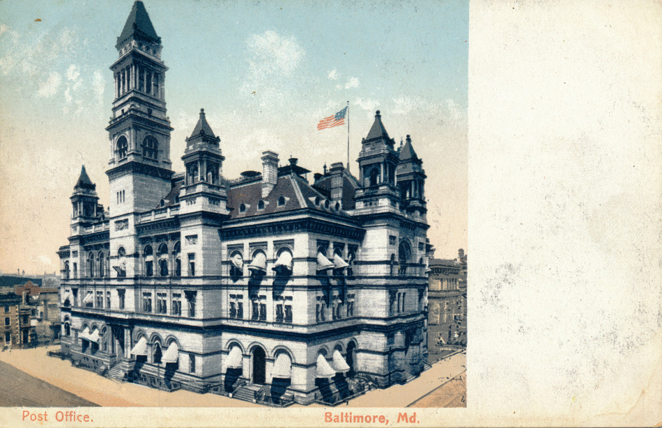 Baltimore, Maryland Post Office Post Card