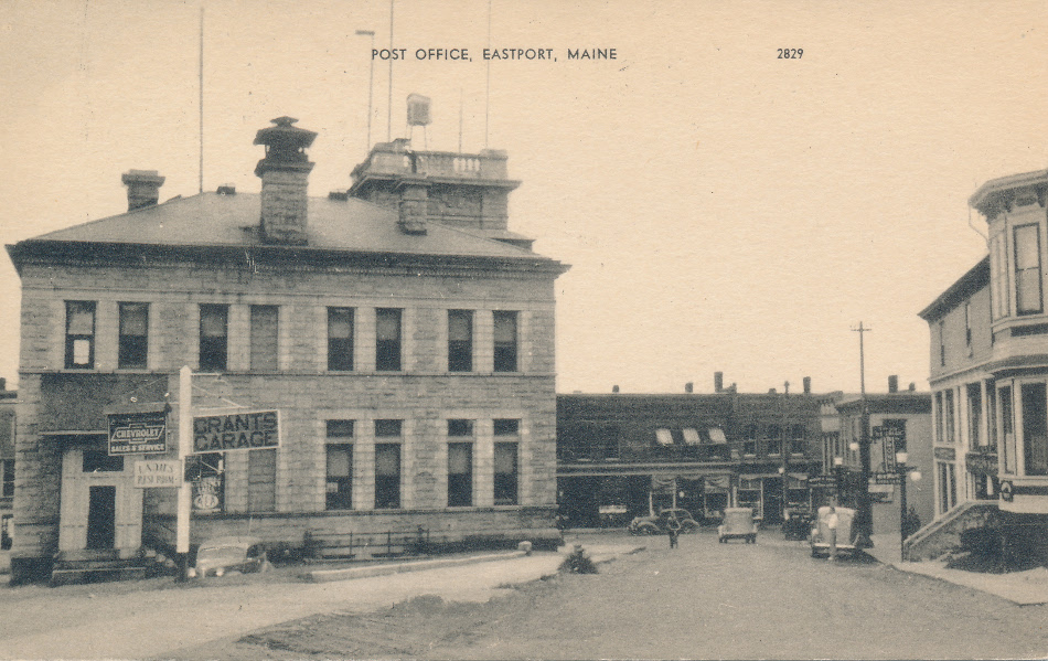 Eastport, Maine Post Office Post Card