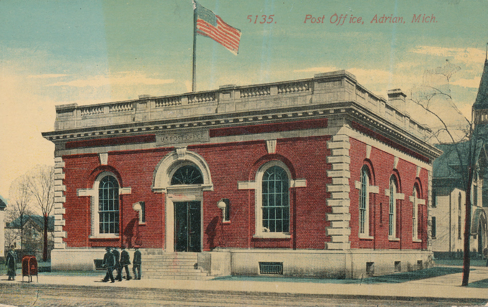 Escanaba, Michigan Post Office Post Card