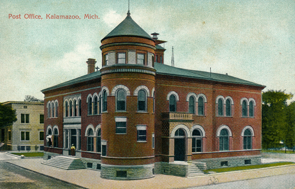 Kalamazoo, Michigan Post Office Post Card