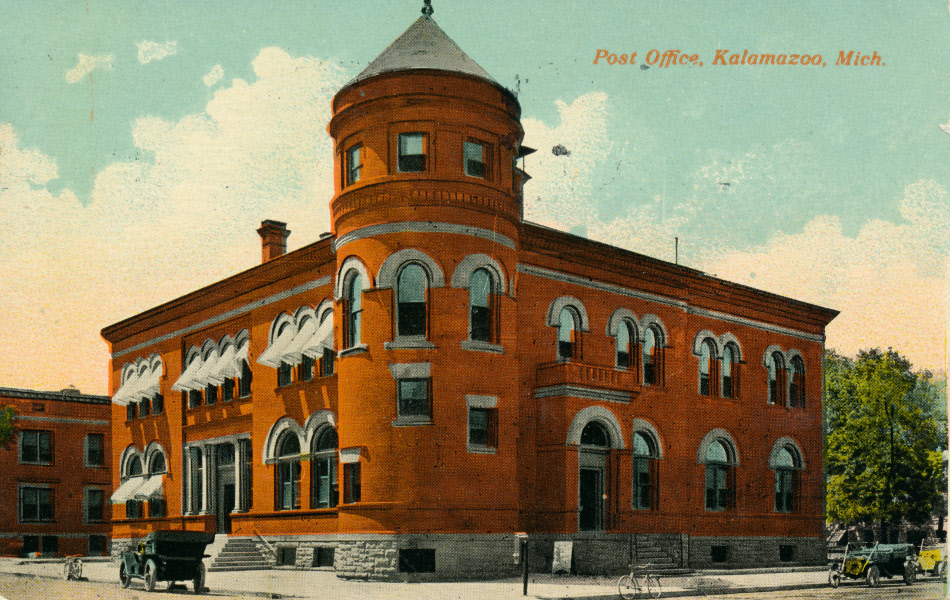 Kalamazoo, Michigan Post Office Post Card