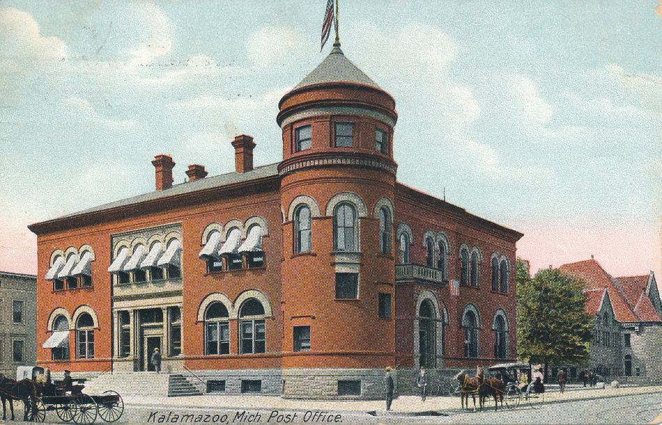 Kalamazoo, Michigan Post Office Post Card