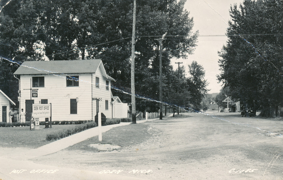 Oden, Michigan Post Office Post Card