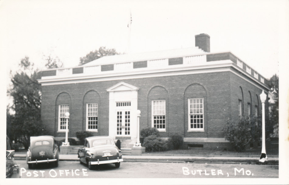 Butler, Missouri Post Office Post Card