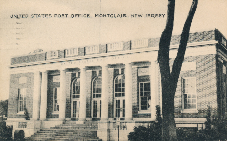 Montclair, New Jersey Post Office Post Card