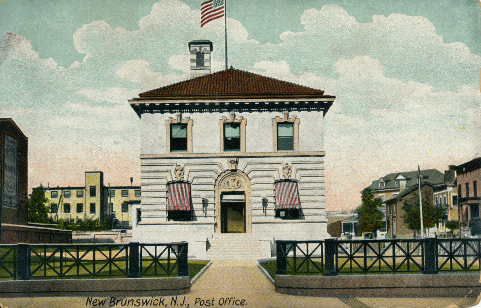 New Brunswick, New Jersey Post Office Post Card