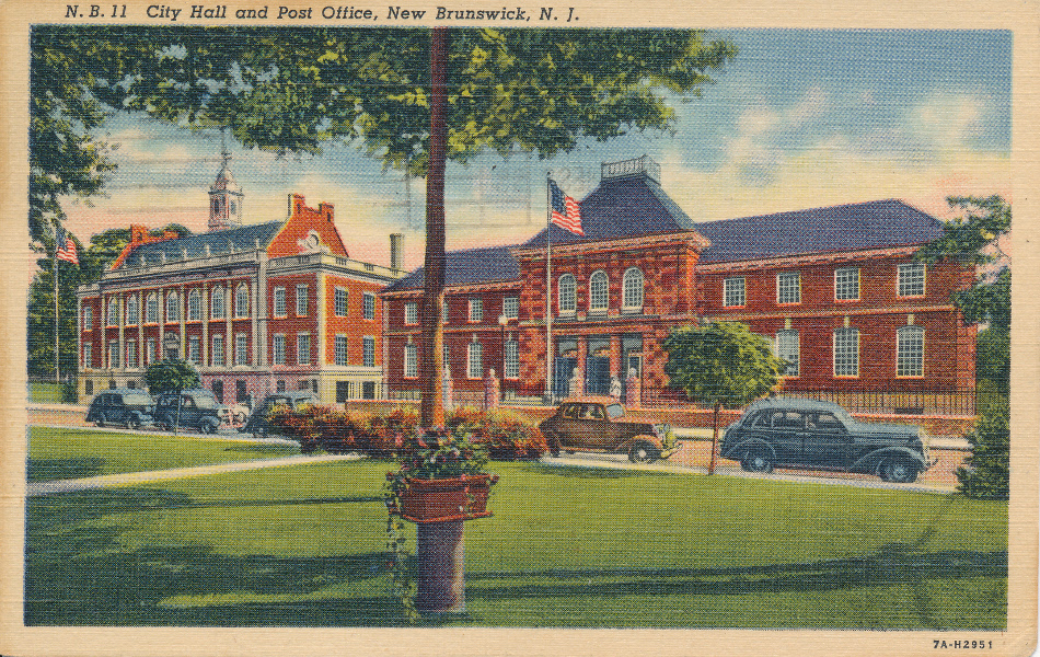 New Brunswick, New Jersey Post Office Post Card
