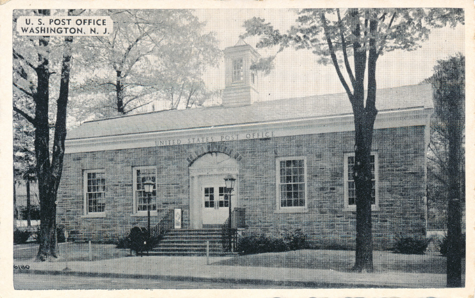 Washington, New Jersey Post Office Post Card
