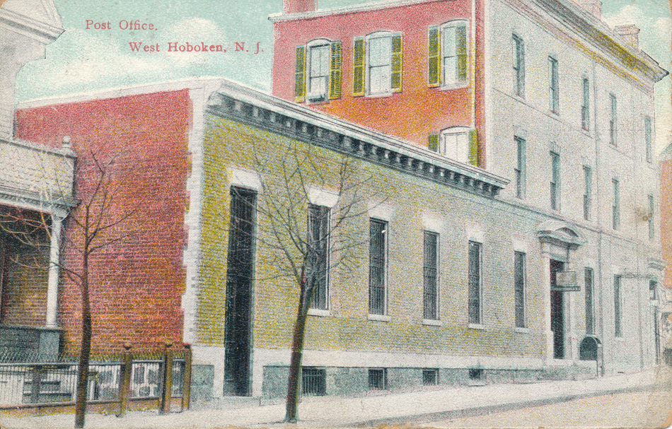 West Hoboken, New Jersey Post Office Post Card