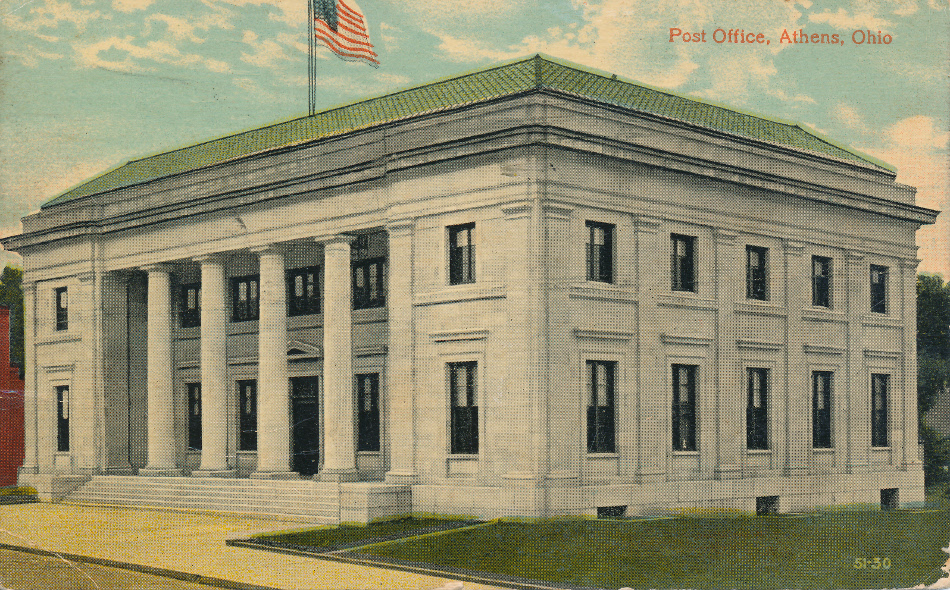 Athens, Ohio Post Office Post Card