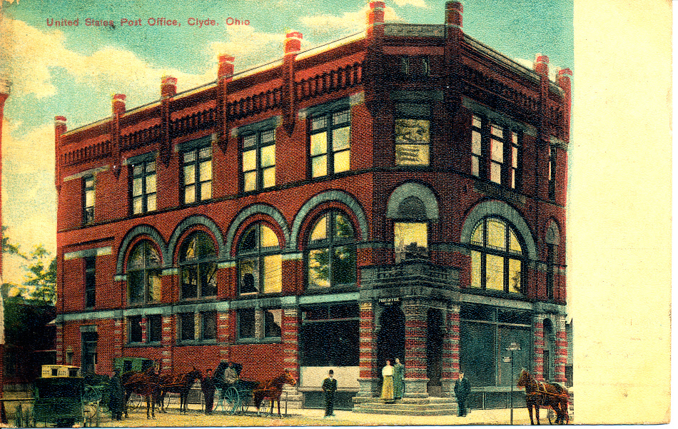 Clyde, Ohio Post Office Post Card