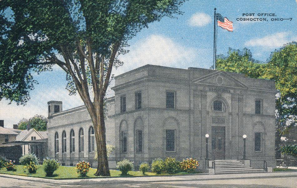 Coshocton, Ohio Post Office Post Card