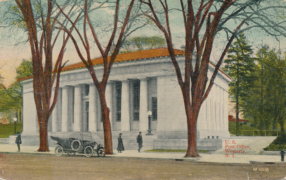 Westerly, Rhode IslandPost Office Post Card
