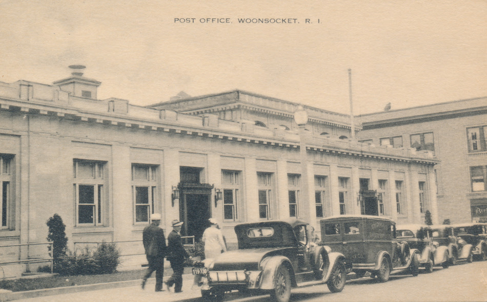 Woonsocket, Rhode IslandPost Office Post Card