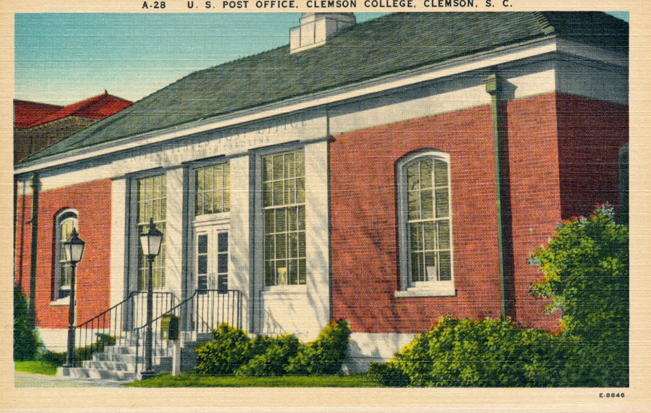 Clemson, South Carolina Post Office Post Card