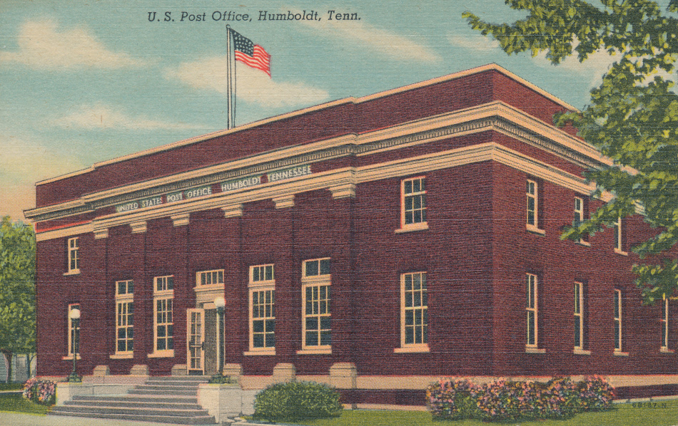 Humboldt, Tennessee Post Office Post Card