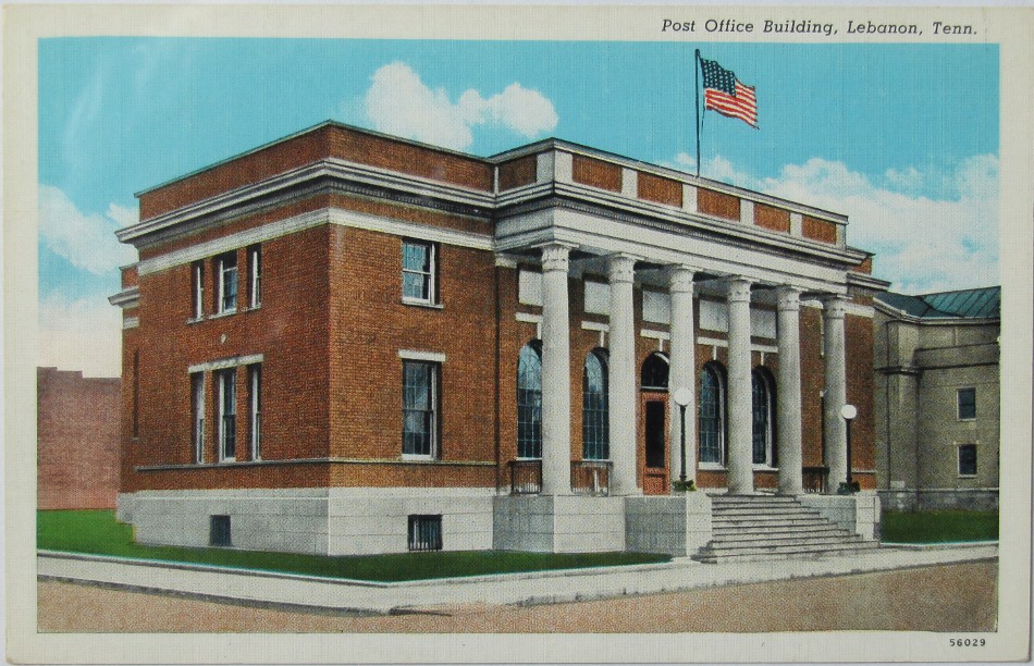 Lebanon, Tennessee Post Office Post Card