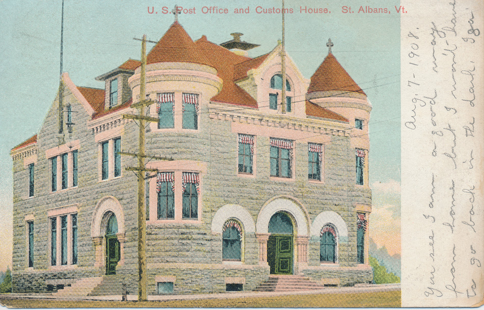 St. Albans, VermontPost Office Post Card