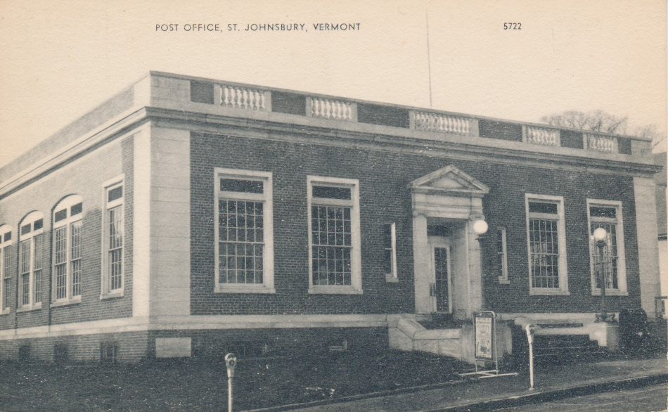 St. Johnsbury, VermontPost Office Post Card